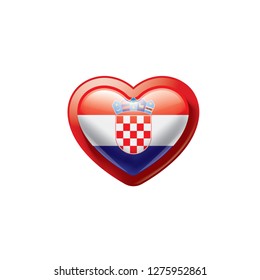 Croatia flag, vector illustration on a white background