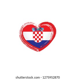 Croatia flag, vector illustration on a white background