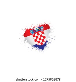 Croatia flag, vector illustration on a white background