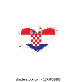 Croatia flag, vector illustration on a white background