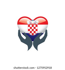 Croatia flag, vector illustration on a white background