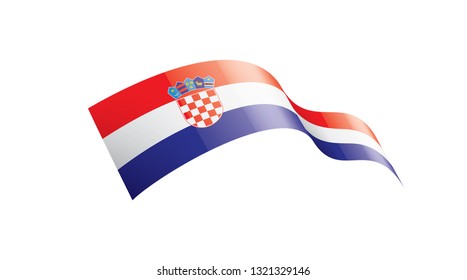 Croatia flag, vector illustration on a white background