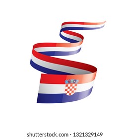 Croatia flag, vector illustration on a white background
