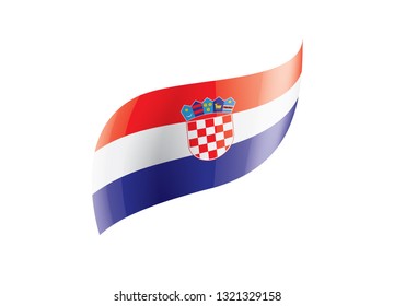Croatia flag, vector illustration on a white background
