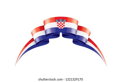 Croatia flag, vector illustration on a white background