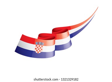 Croatia flag, vector illustration on a white background