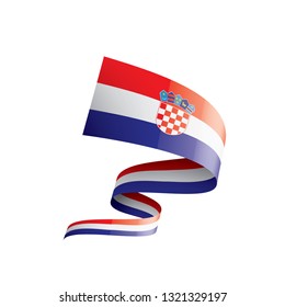Croatia flag, vector illustration on a white background