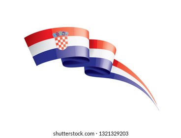 Croatia flag, vector illustration on a white background