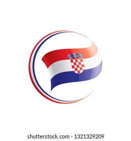 Croatia flag, vector illustration on a white background