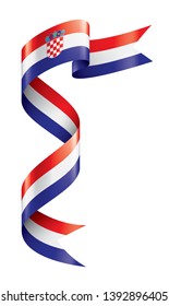 Croatia flag, vector illustration on a white background