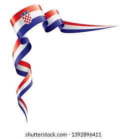 Croatia flag, vector illustration on a white background