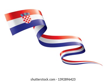 Croatia flag, vector illustration on a white background