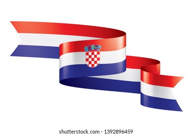 Croatia flag, vector illustration on a white background
