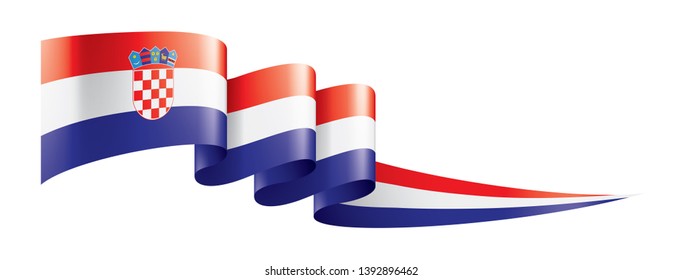 Croatia flag, vector illustration on a white background