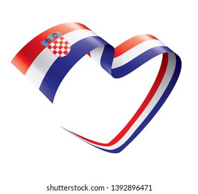 Croatia flag, vector illustration on a white background