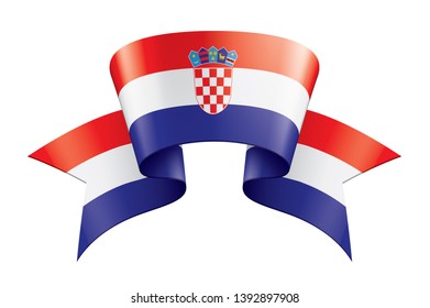 Croatia flag, vector illustration on a white background