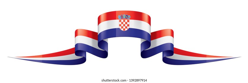 Croatia flag, vector illustration on a white background