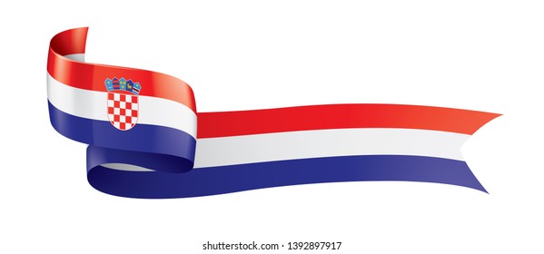 Croatia flag, vector illustration on a white background