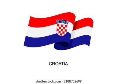 Croatia flag vector. Flag of Croatia on white background. Vector illustration eps10