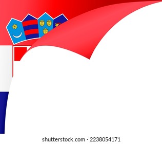 Croatia  flag wave  isolated  on png or transparent background,Symbol Croatia ,template for banner,card,advertising ,promote,and business matching country poster, vector illustration