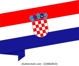 Croatia  flag wave  isolated  on png or transparent background,Symbol Croatia ,template for banner,card,advertising ,promote,and business matching country poster, vector illustration