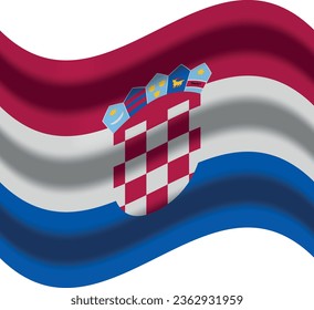 croatia flag with wind icon