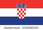 Croatia flag.Premium Vector Illustration of the Flag of Croatia - High-Quality Croatian National Flag Design