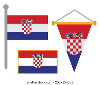 Croatia Flags, Country and Penannts