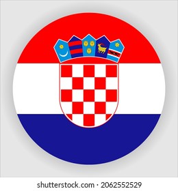 Croatia Flat Rounded Country Flag Icon