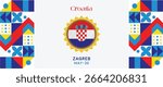 Croatia gold with geometric Pattern