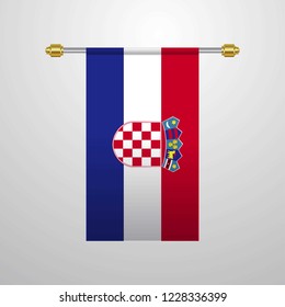 Croatia hanging Flag