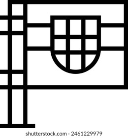 croatia icon. Thin linear style design isolated on white background
