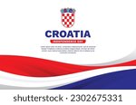 Croatia Independence Day Background Event Wave Concept