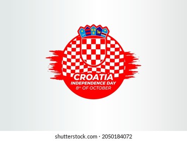 Croatia independence day celebration. Suitable for greeting card, poster and banner.vector illustration.
