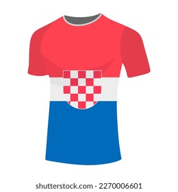 croatia jersy illustration flag national vector