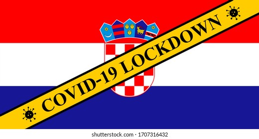 croatia lockdown preventing coronavirus spread or outbreak. covid-19 croatia precaution to lock down virus infection.