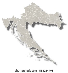 Croatia map city icon