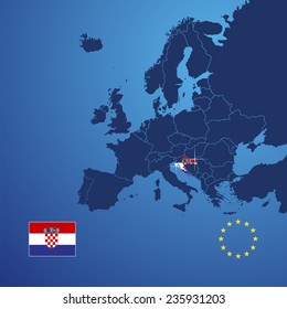 Croatia map cover vector