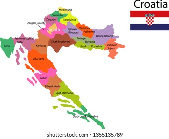 Croatia map drawing
