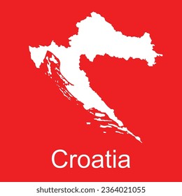 diseño de ilustración de vector de icono de mapa croatia