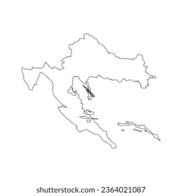 croatia map icon vector illustration design