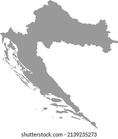Croatia map on  png or transparent  background,Symbols of Croatia . vector illustration