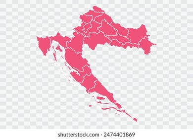 Croacia Mapa Punch Color Archivos de calidad de fondo png