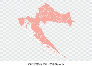 Croatia Map salmon Color Background quality files png