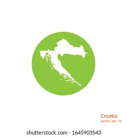 Croatia Maps Logo Design Vector Template