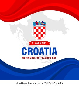 Croatia Medimurje Unification Day illustration vector background. Vector eps 10