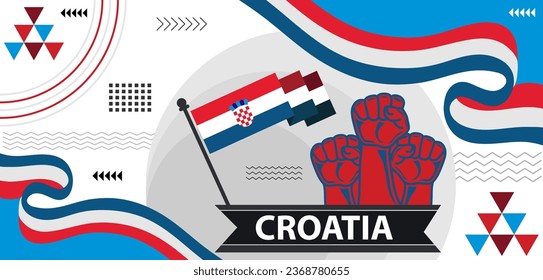 Croatia national day banner design,Modern Abstract Banner Design, Abstract Templates Design, Croatian people..eps