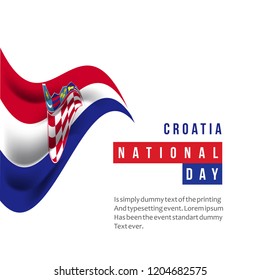 Croatia National Day Vector Template Design Illustration