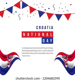 Croatia National Day Vector Template Design Illustration