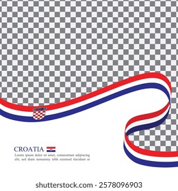 Croatia national flag ribbon stock vector